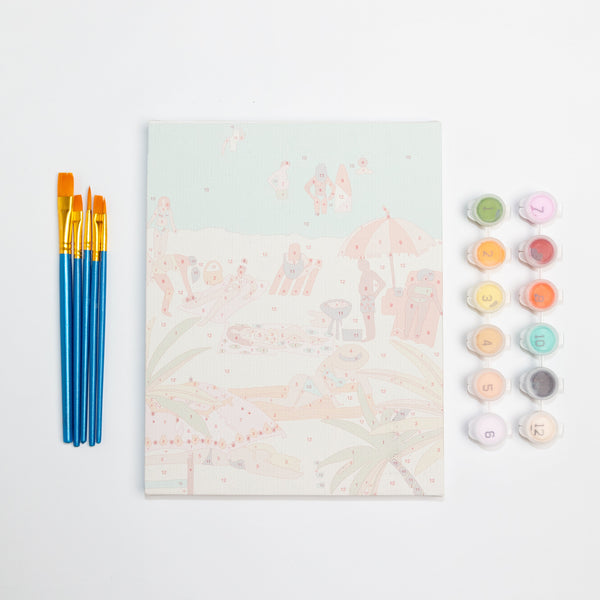 Beach Day by Hebe Studio Paint by Numbers Framed Mini by Paint Anywhere Store