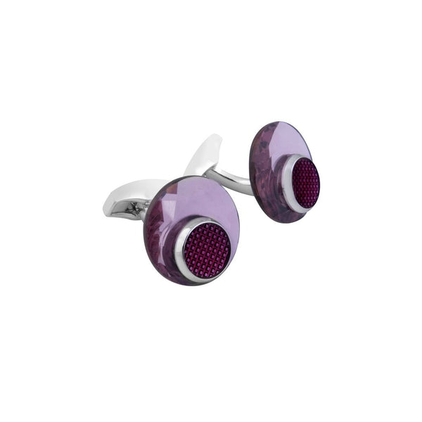 Tateossian UFO Cufflinks | Purple