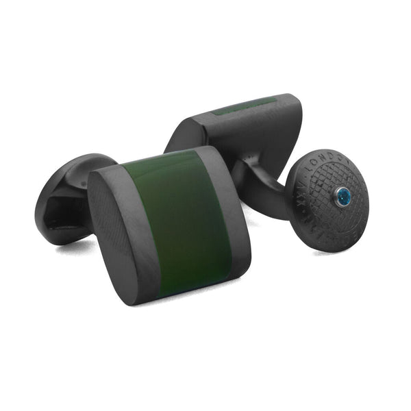 Tateossian Freeway Cufflinks | Green